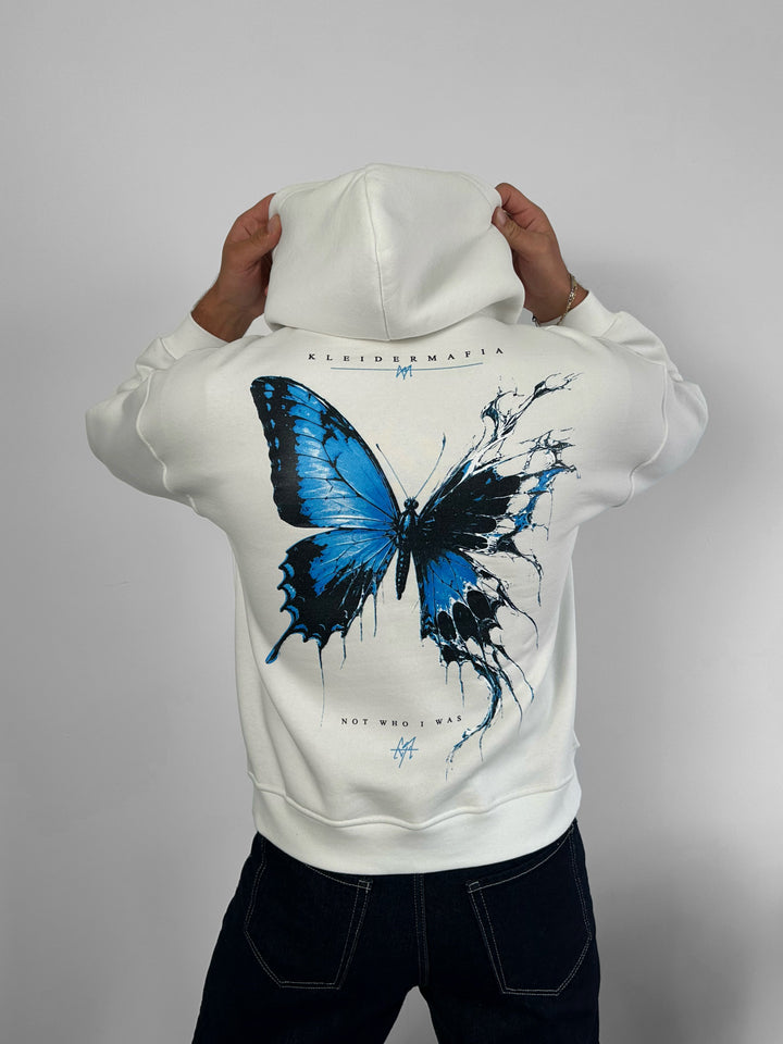 Oversize Broken Butterfly Hoodie - Ecru