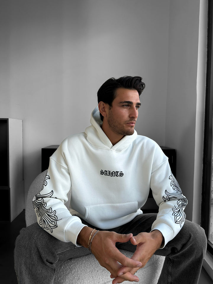 Oversize Saints Hoodie - White