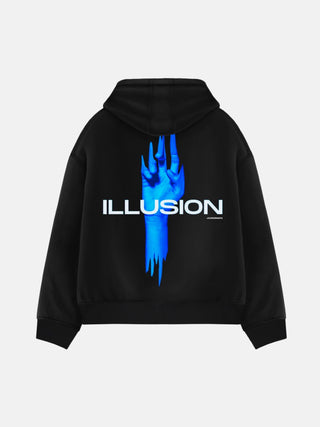 Oversize Illusion Hoodie - Black