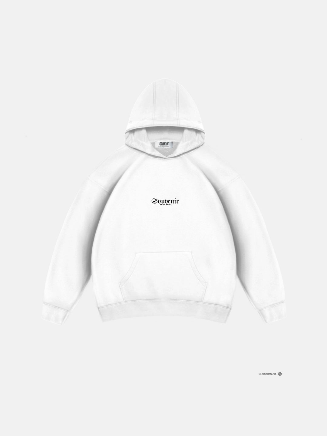 Oversize Souvenir Hoodie - White and Red