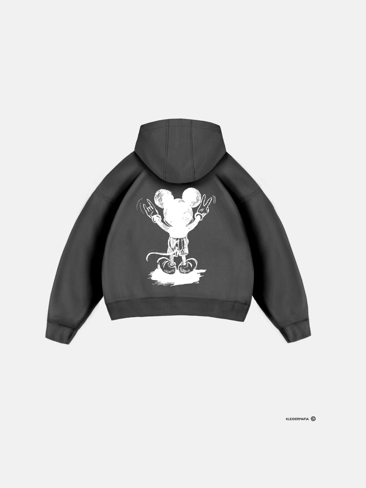 Oversize Women Mouse Hoodie - Anthracite