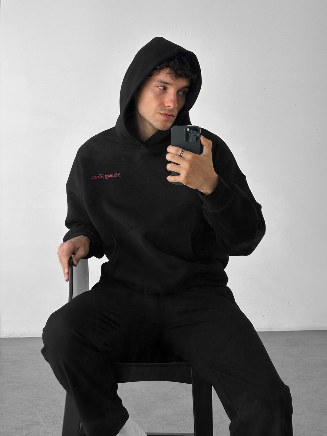 Oversize Floating Roots Hoodie - Black