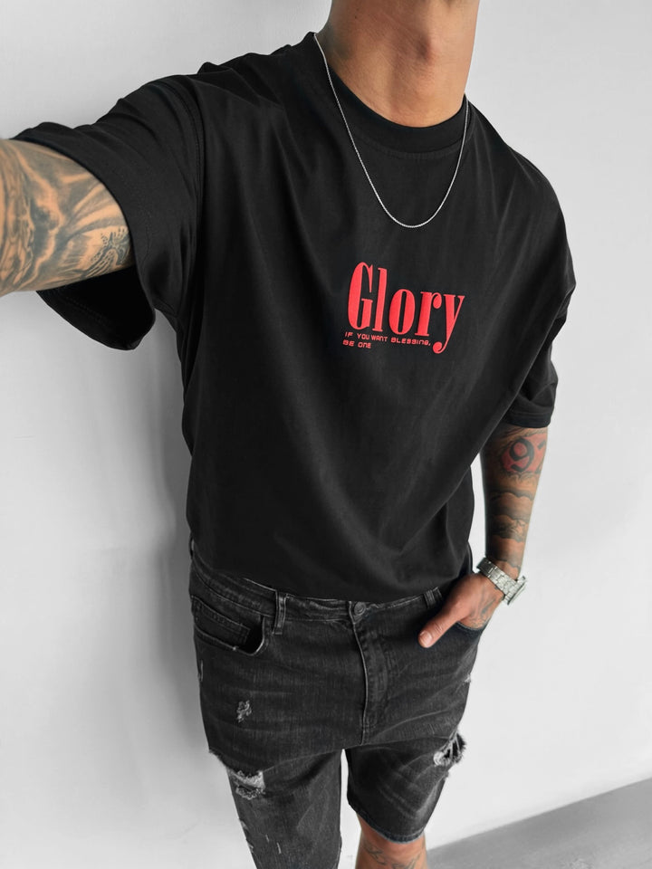 Oversize Glory T-shirt - Black and Metall