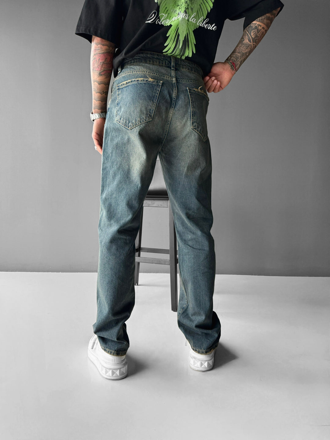 Baggy Washed Jeans - Rusty