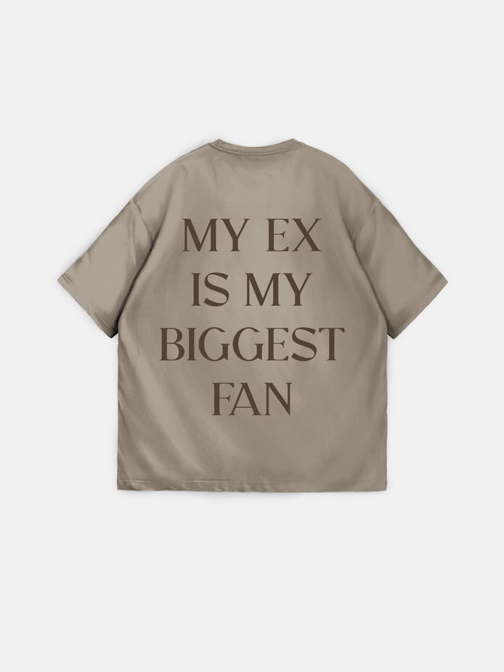 Oversize "EX" T-Shirt -Beige