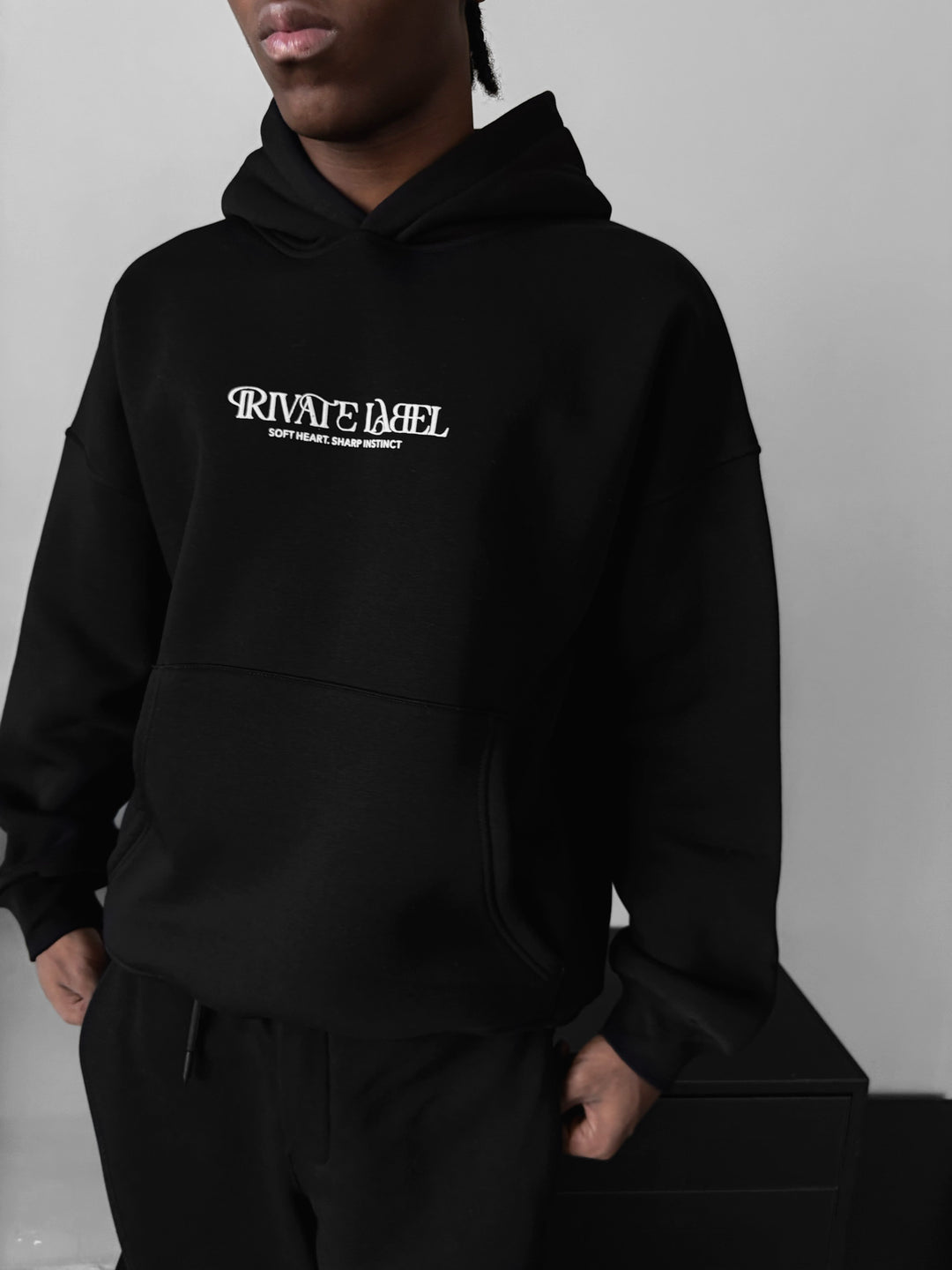 Oversize Private Label Hoodie - Black