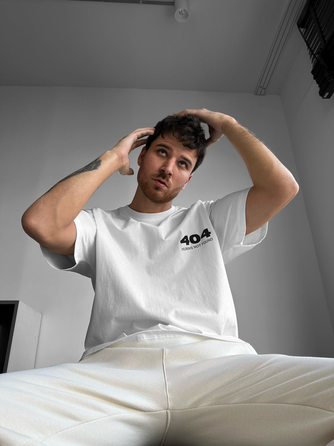 Oversize 404 T-shirt - Ecru