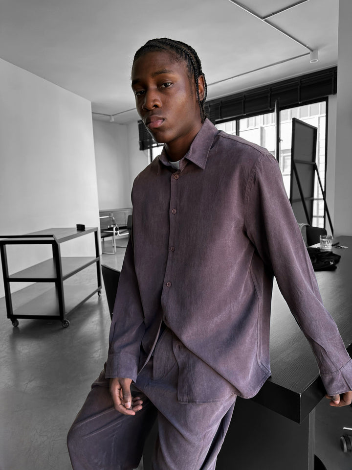 Oversize Tencel Shirt - Deauville Mauve