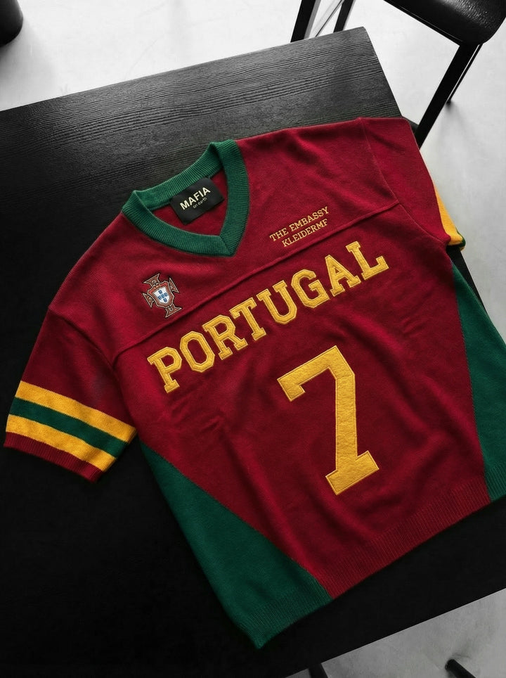 Oversize Portugal Knit T-shirt - Red