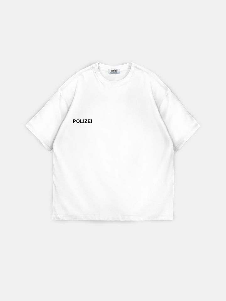 Oversize Polizei T-shirt - Ecru