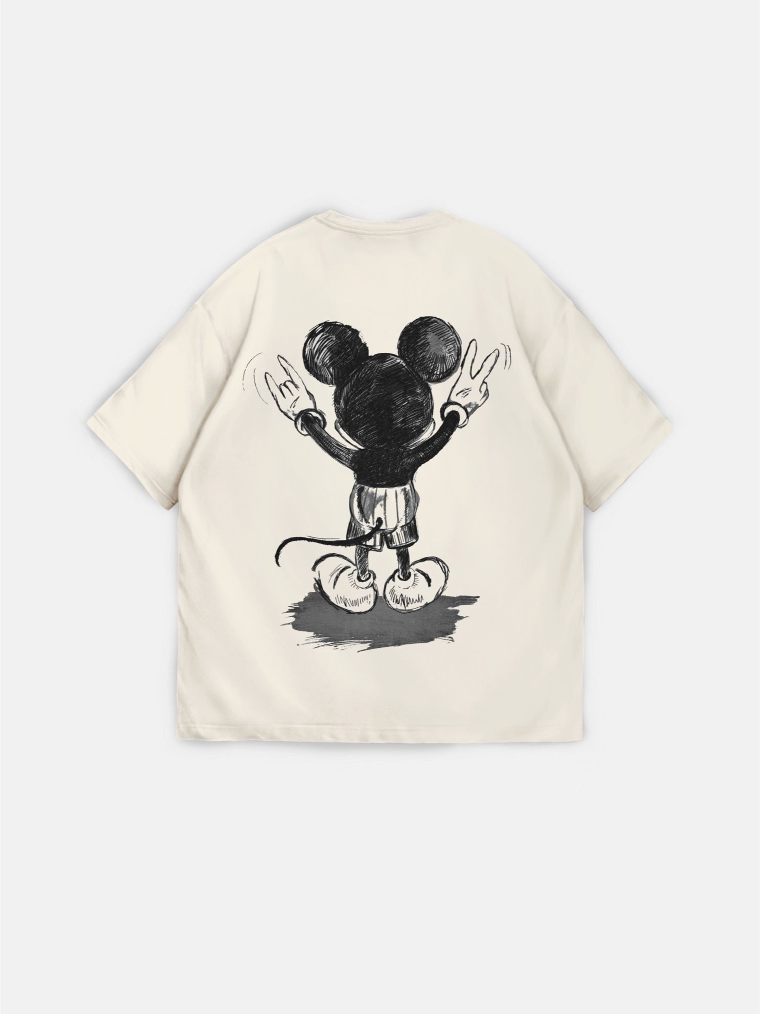 Oversize Mouse T-shirt - Beige – Kleidermafia