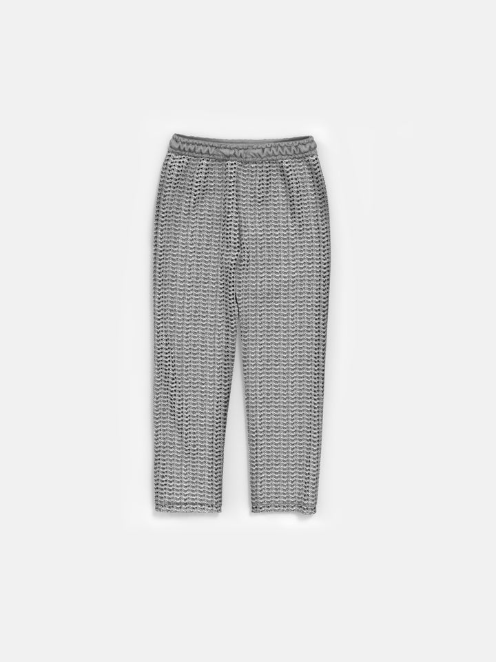 Loose Fit Knit Trousers - Grey