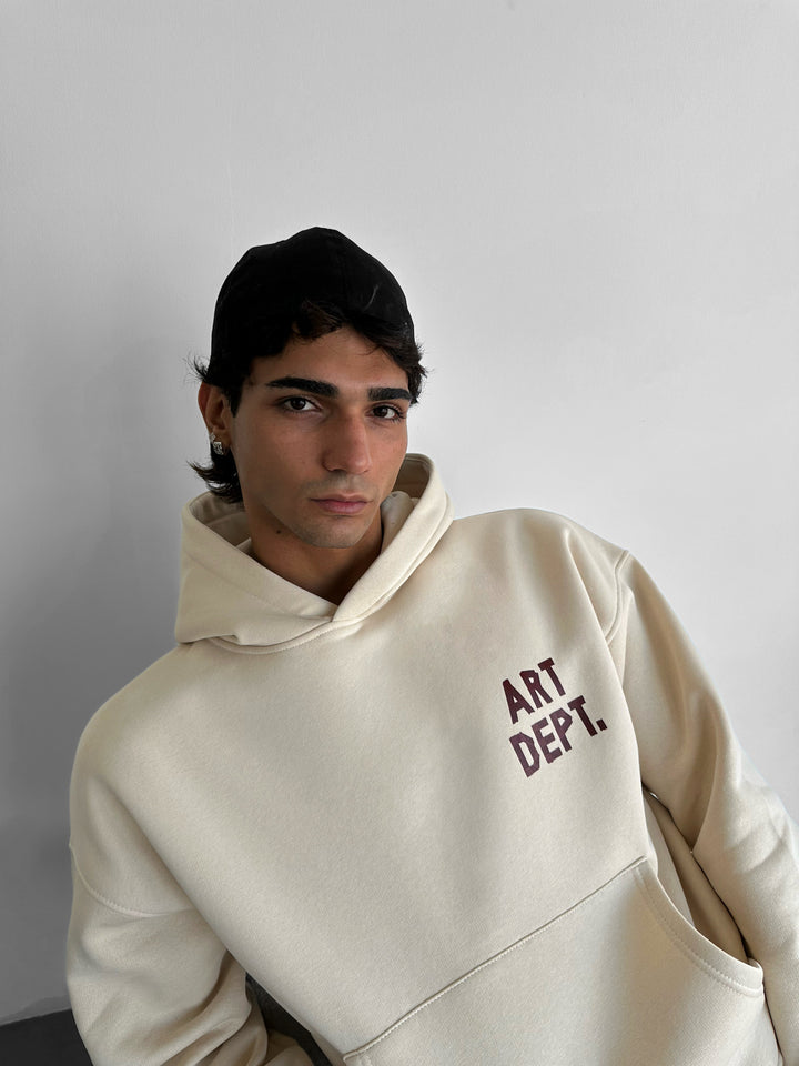 Oversize Art Dept. Hoodie - Beige
