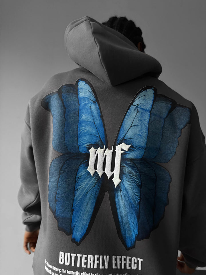 Oversize Butterfly Effect Hoodie - Anthracite