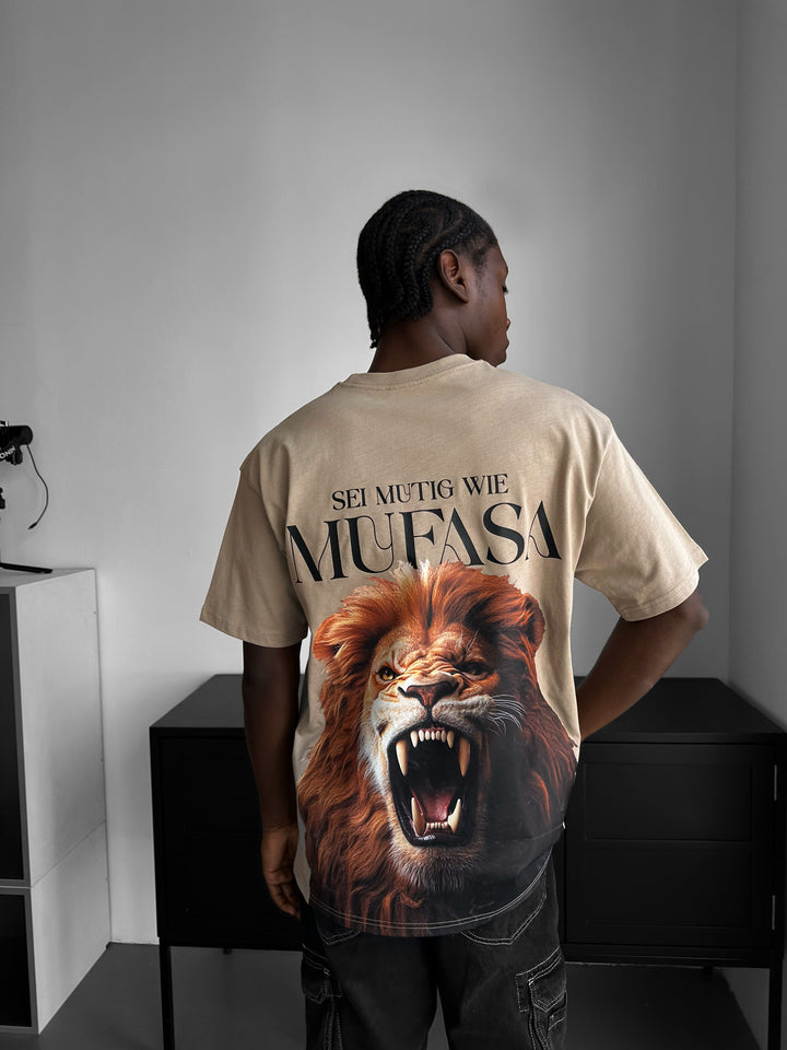 Oversize Lion T-Shirt - Beige