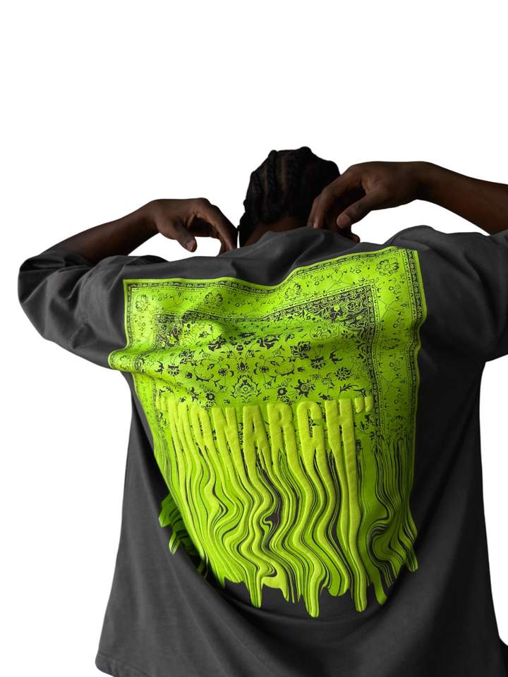 Oversize "Monarch" T-Shirt - Anthracite and Neon