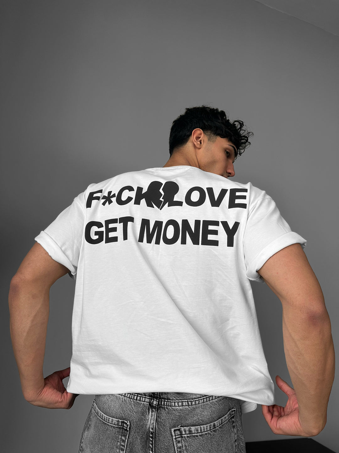 Oversize Get Money T-shirt - Ecru