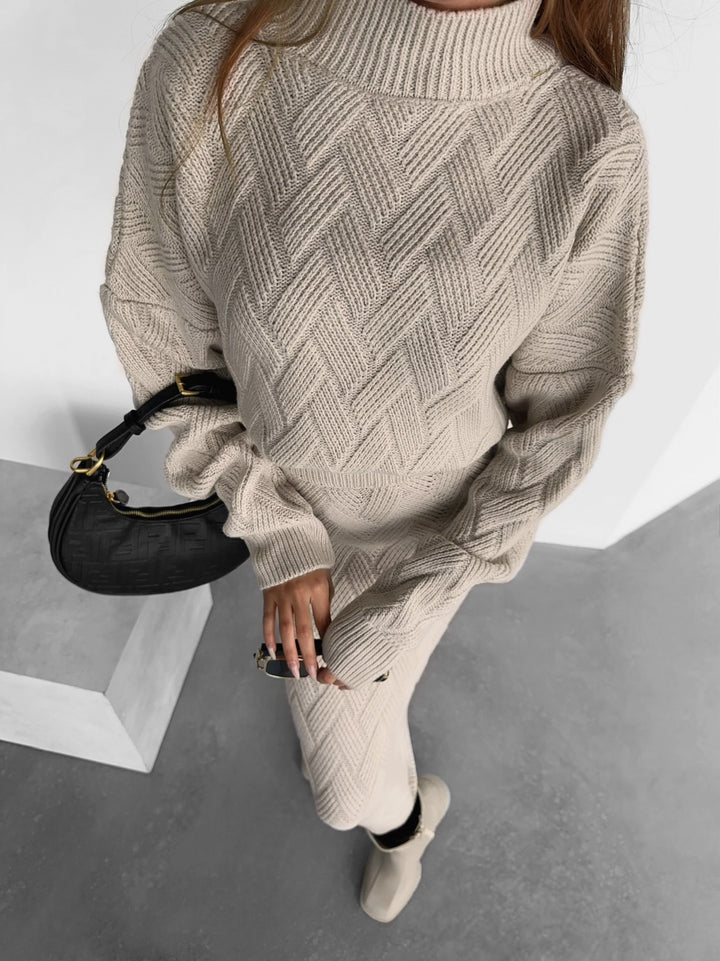 Braid Knit Pullover - Stone