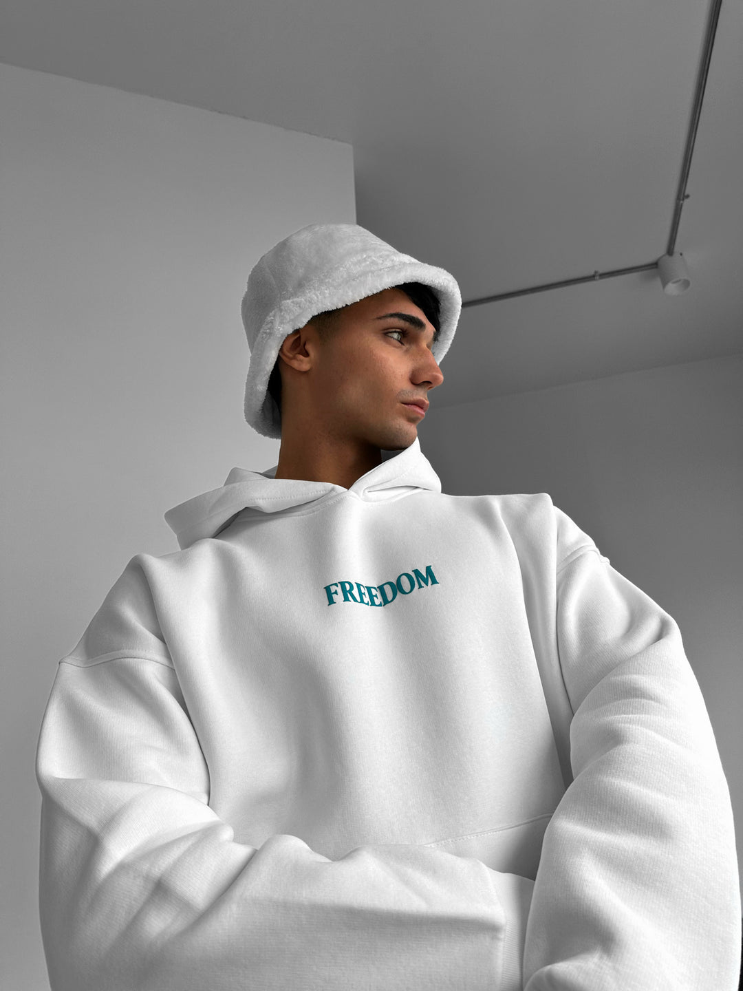 Oversize Freedom Hoodie - White