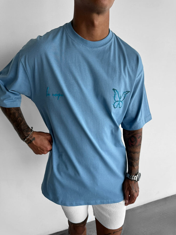 Oversize Be Unique T-Shirt - Blue