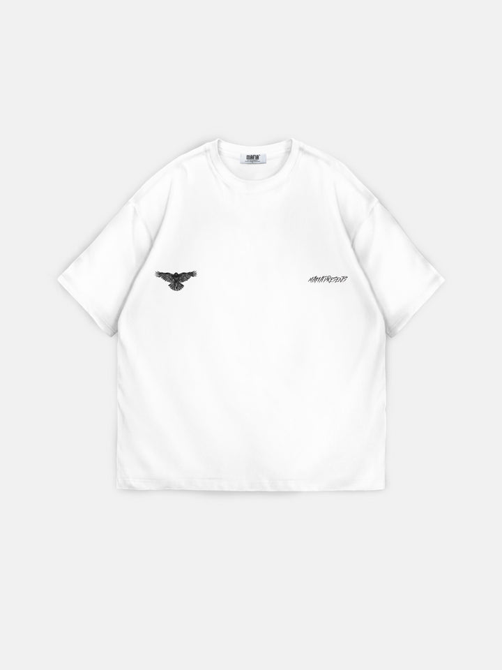 Oversize Crow T-shirt - Ecru