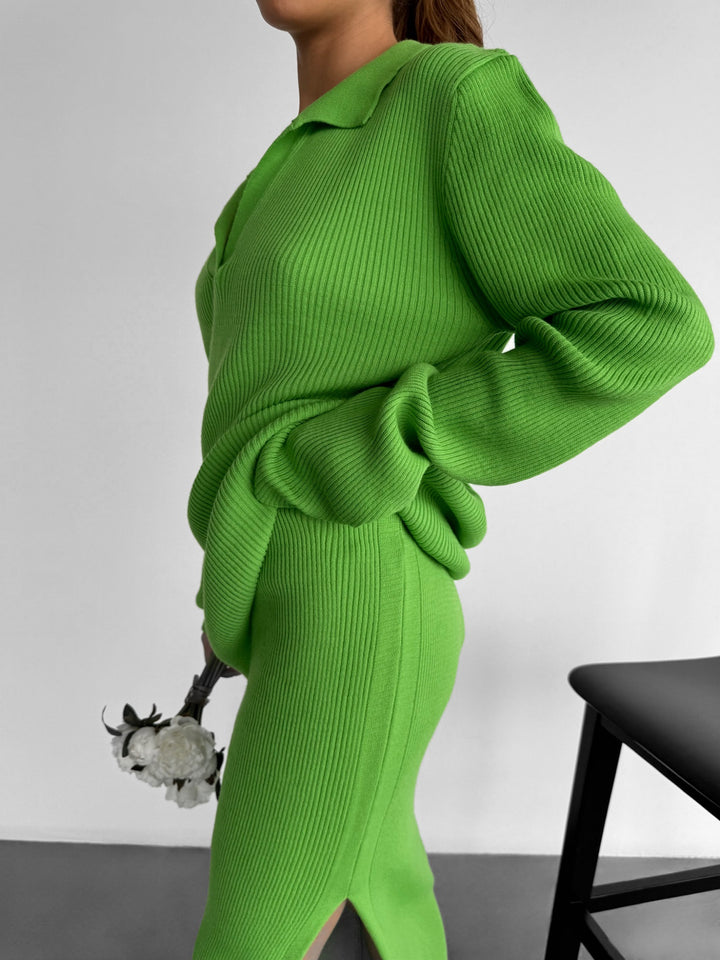 Collar Knit Sweater - Love Bird