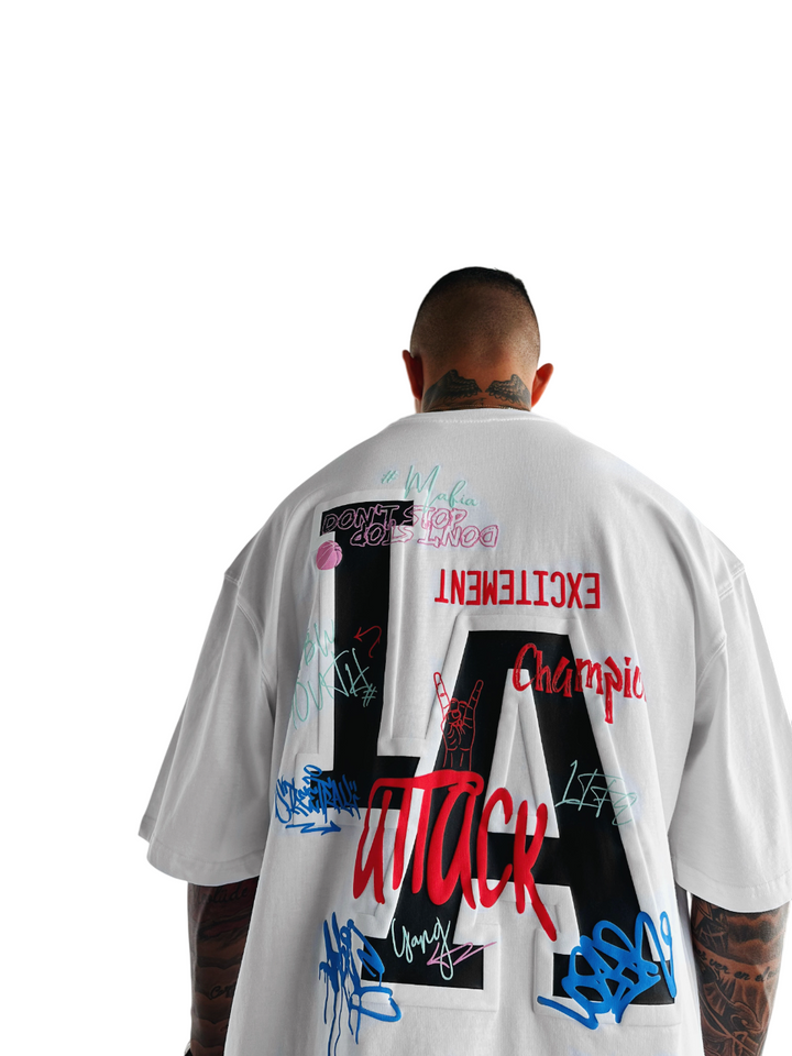 Oversize L.A T-shirt - Ecru