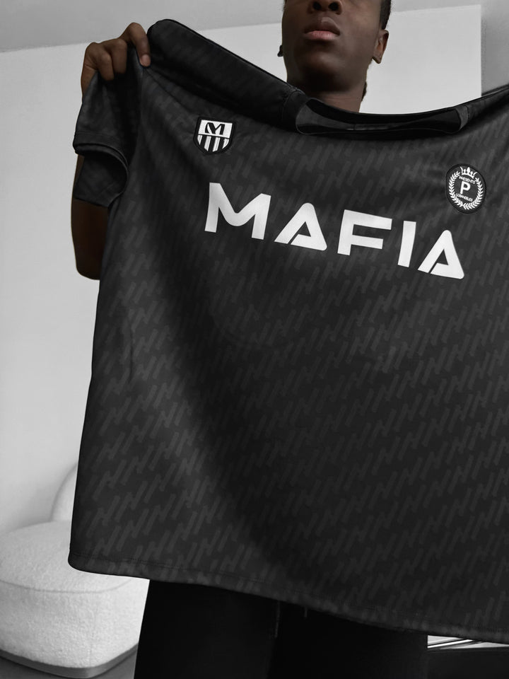 Oversize Mafia Trikot T-Shirt - Black