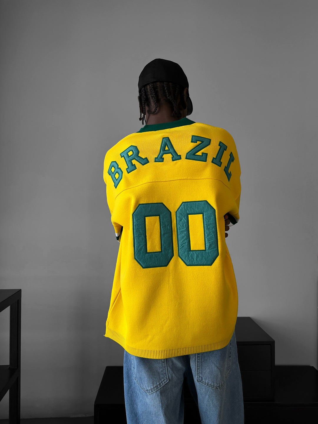 Oversize Brasil Knit Sweatshirt - Yellow