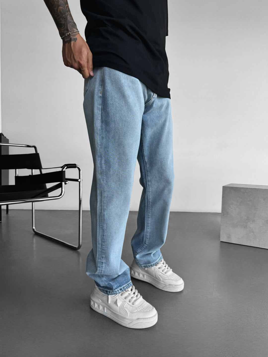 Baggy Extrem Washed Jeans - Light Blue