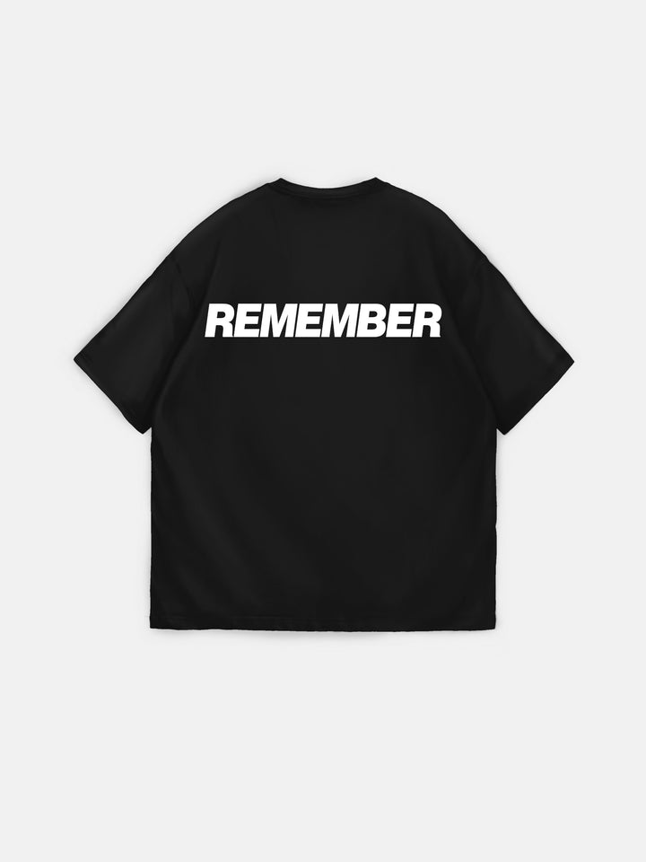 Oversize 'Remember' T-shirt - Black