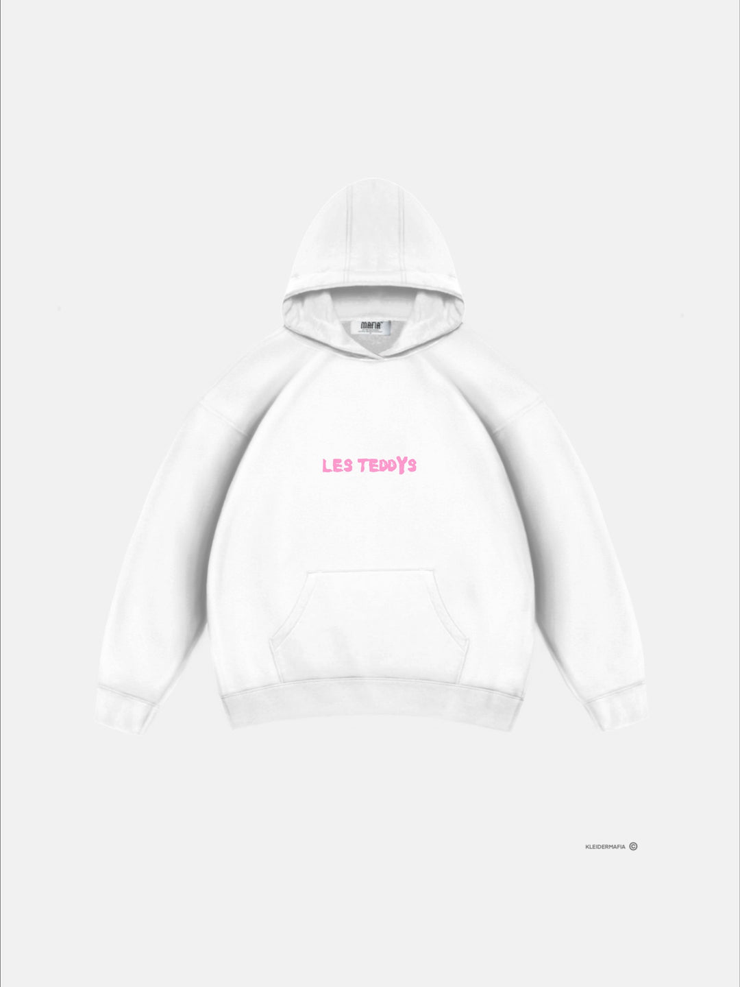 Oversize 'Les Teddys' Hoodie - White