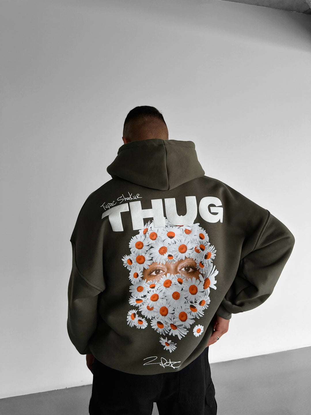 Oversize Thug Hoodie - Khaki