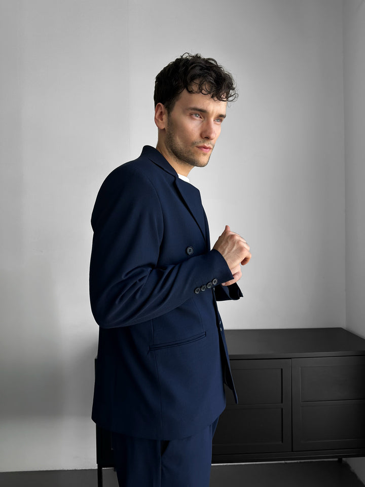 Oversize Tailored Suit - Navy Blue