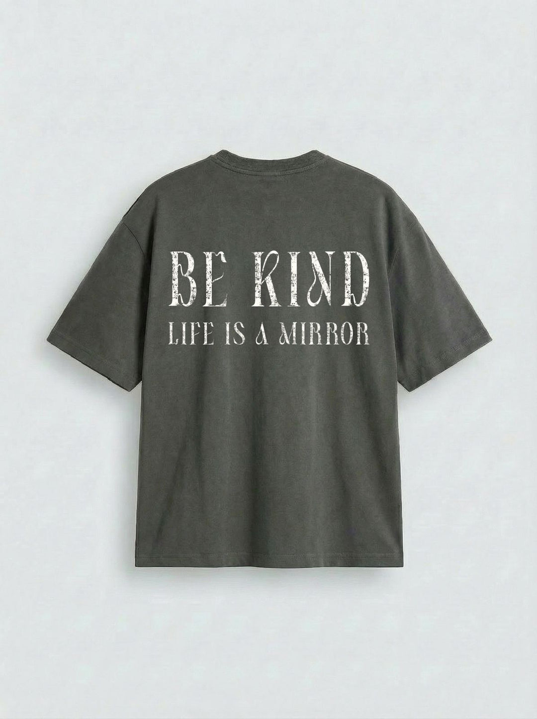Oversize Be Kind T-shirt - Anthracite
