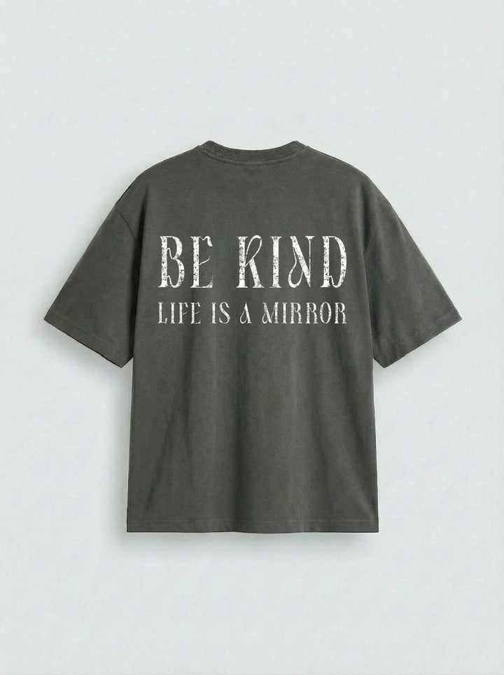Oversize Be Kind T-shirt - Anthracite