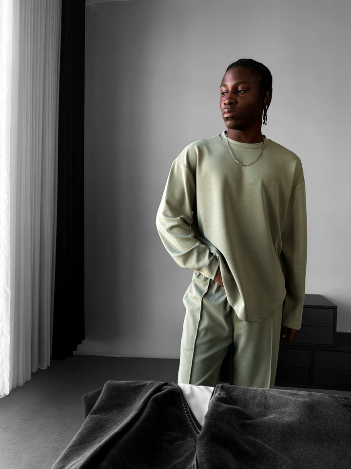 Oversize Modal Sweatshirt - Mint Green