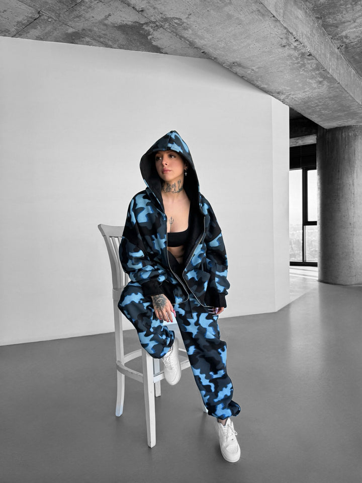 Women Camouflage Sweatpants - Blue