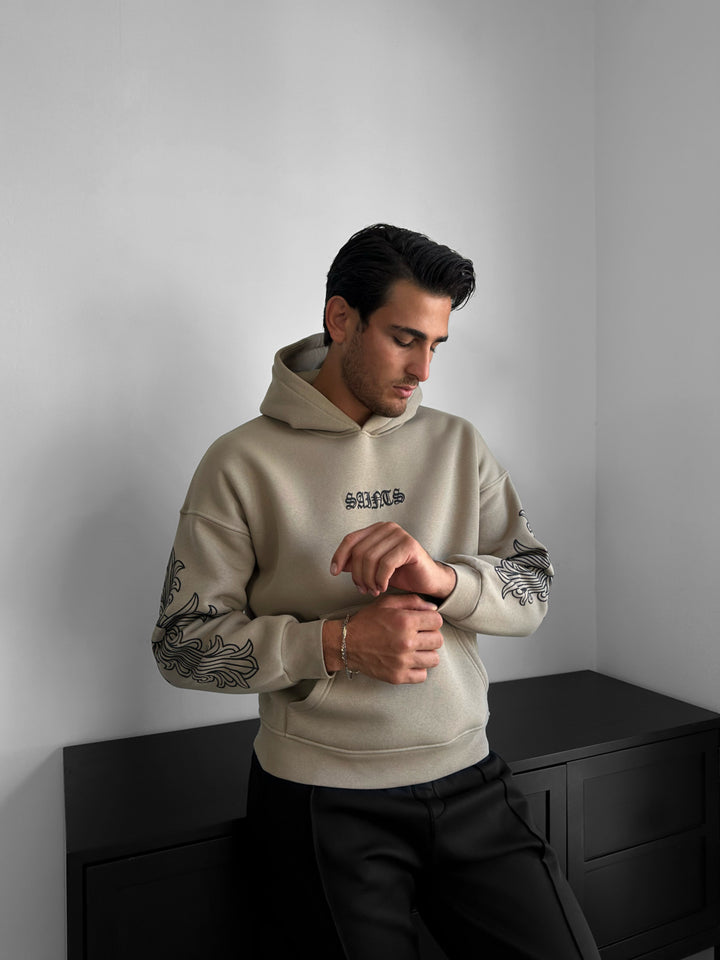 Oversize Saints Hoodie - Stone