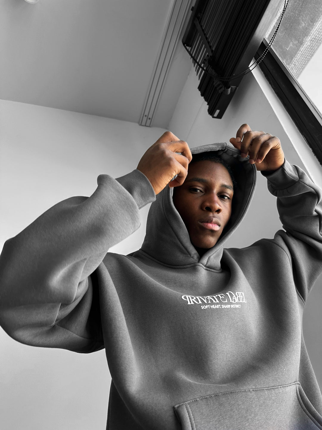Oversize Private Label Hoodie - Anthracite