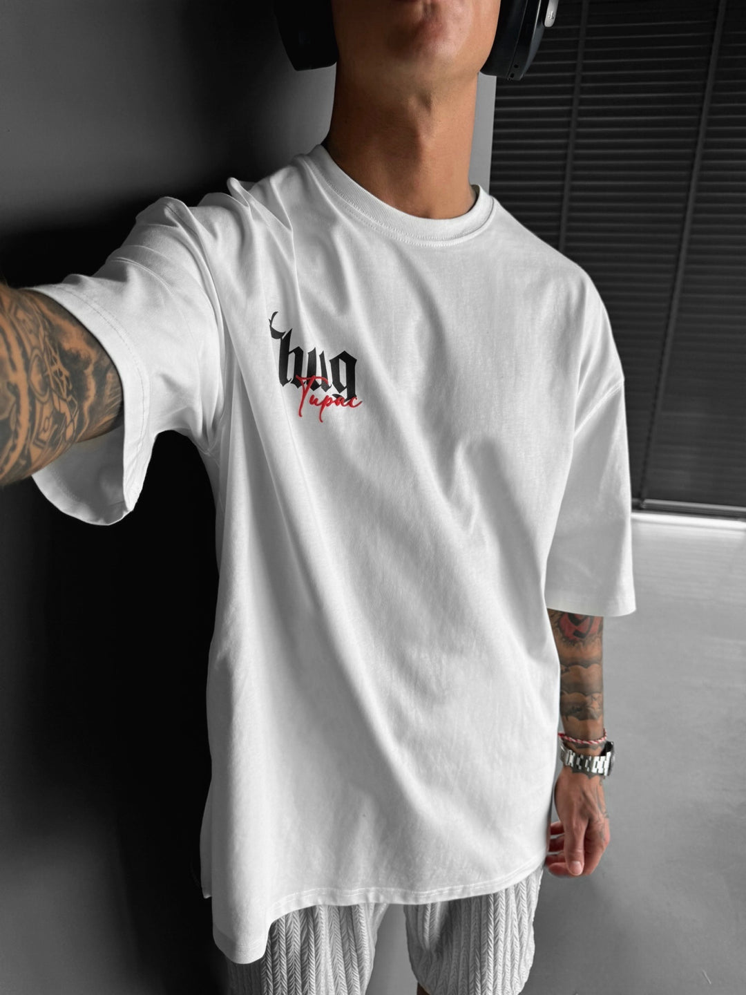 Oversize Thug Life T-shirt - Ecru