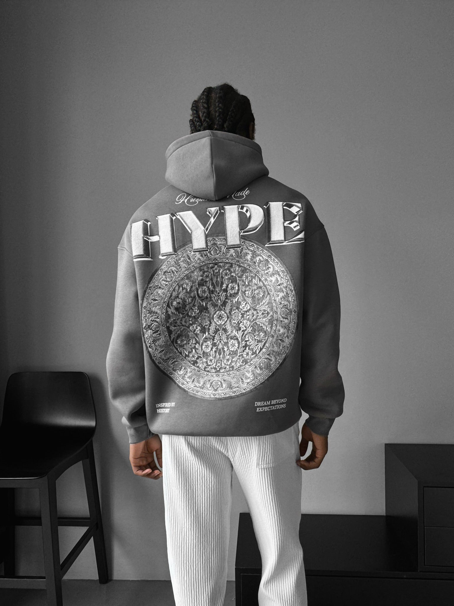 Black hype hoodie on sale