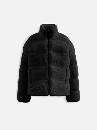 Oversize Plush Jacket - Black