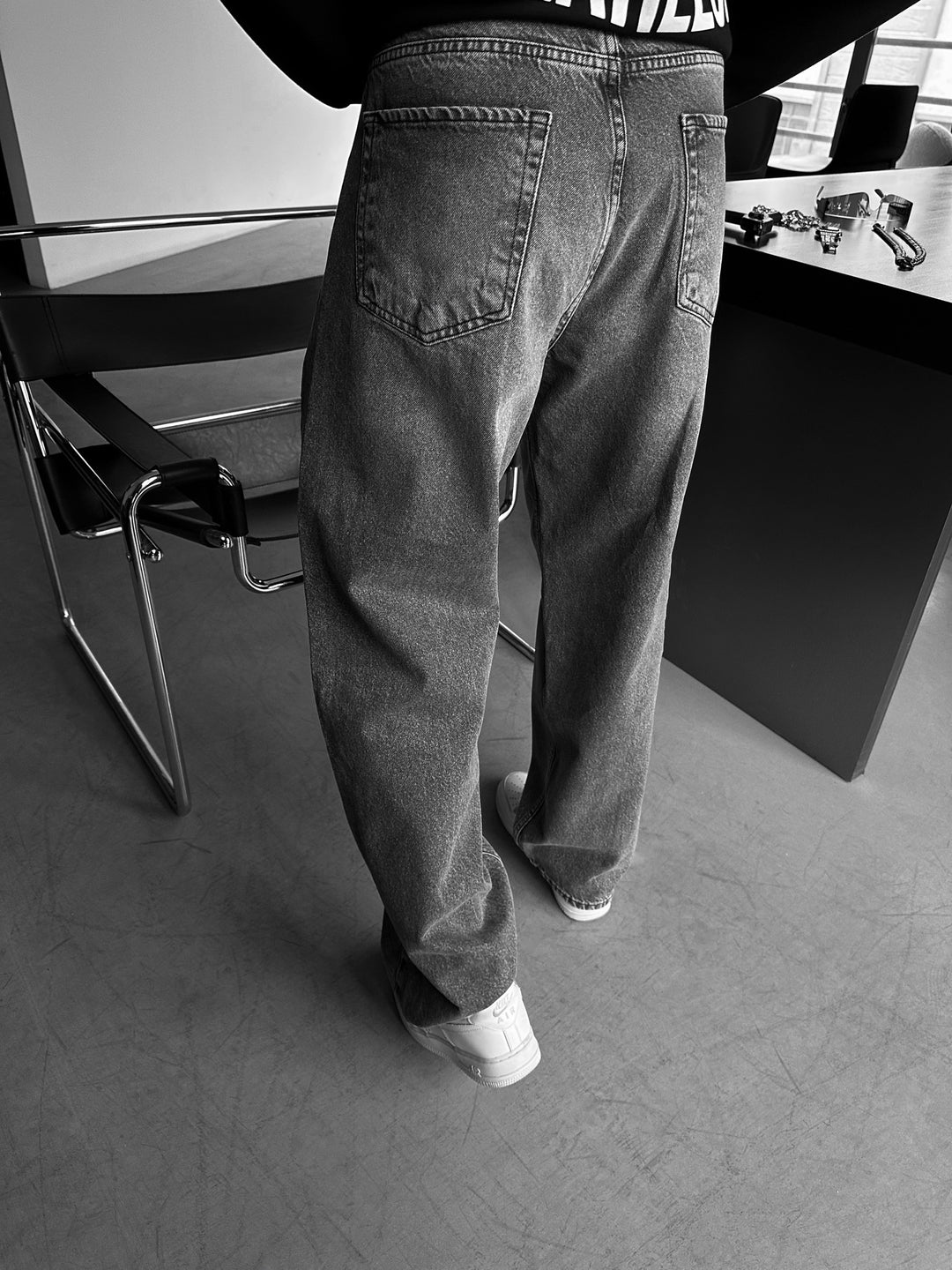 Relax Baggy Front Line Fit Jeans - Anthracite