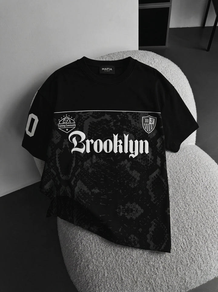Oversize Brooklyn T-shirt - Black and Anthracite