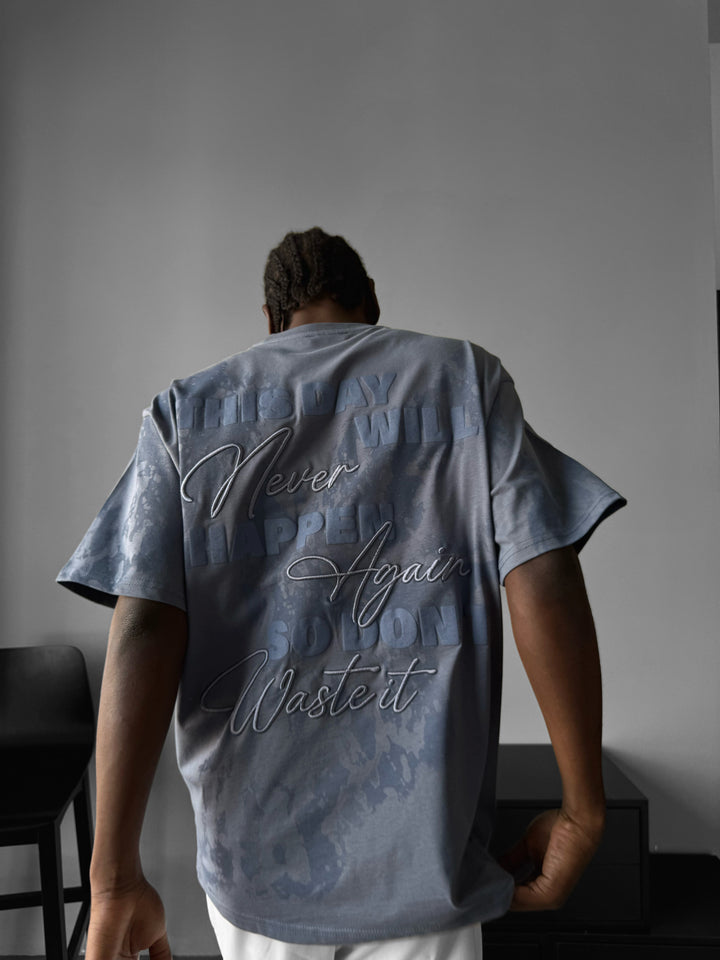 Oversize 'don’t waist it' T-Shirt - Stormy Weather
