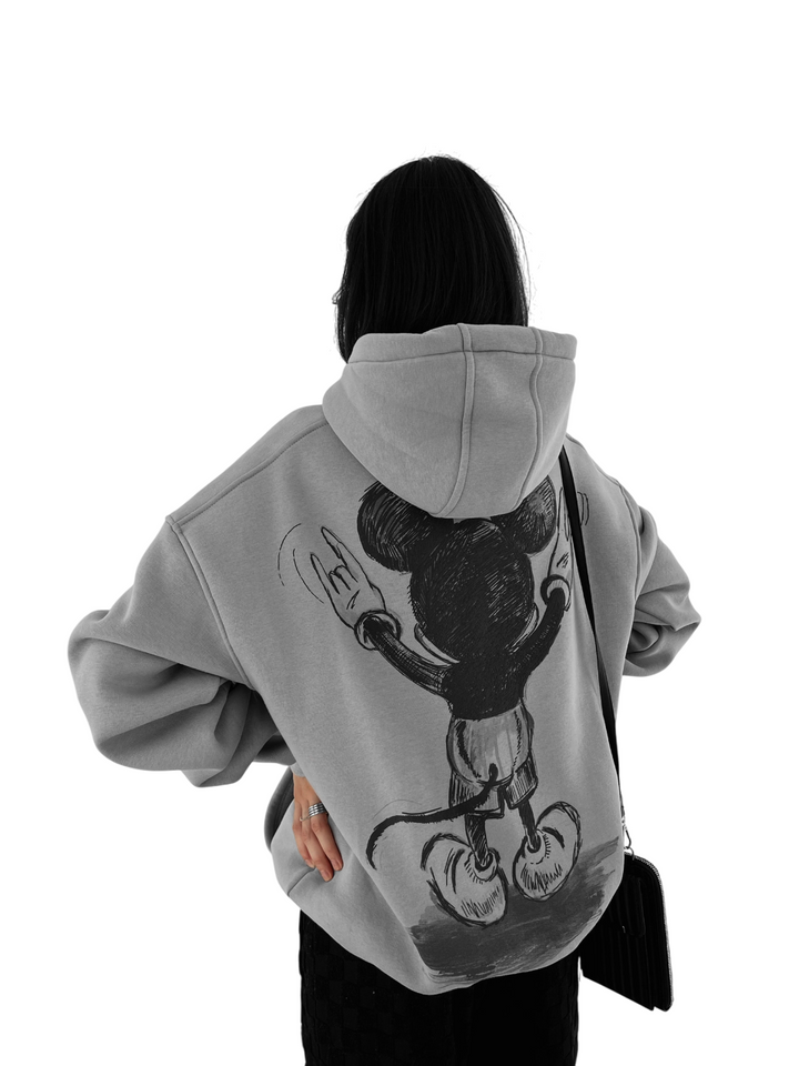 Oversize Mouse Hoodie - Grey
