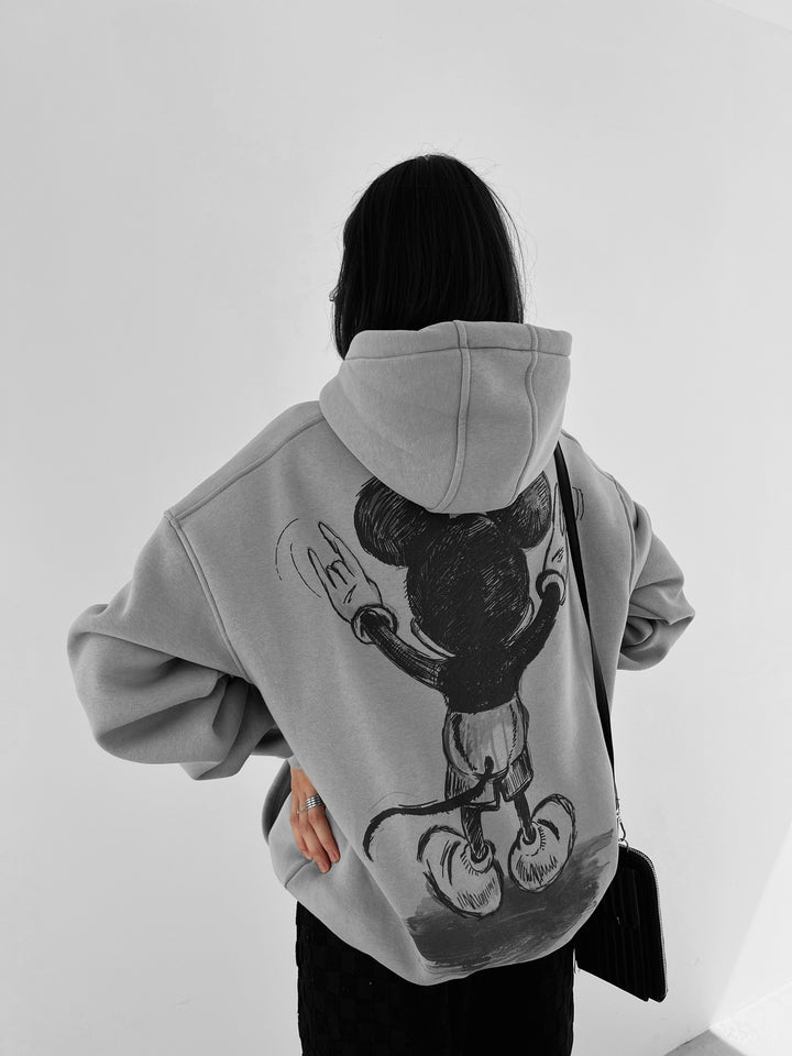 Oversize Mouse Hoodie - Grey