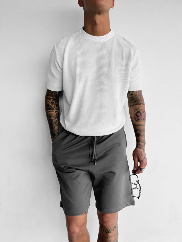 Oversize Knit T-Shirt - White
