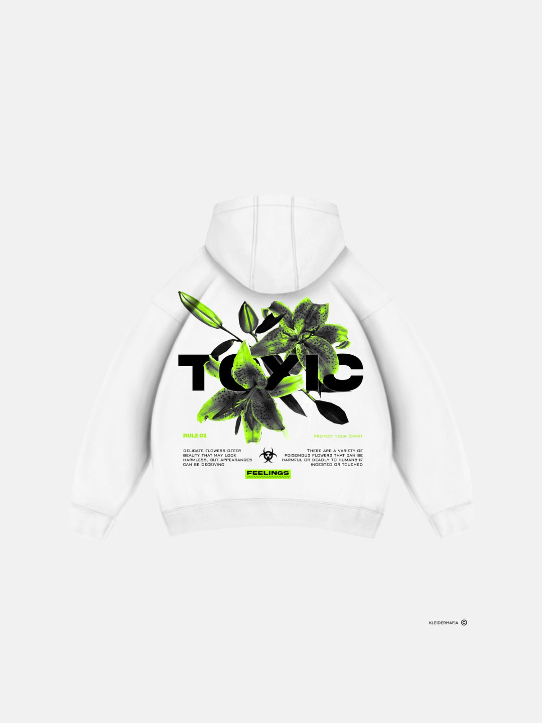 Oversize Toxic Hoodie - White